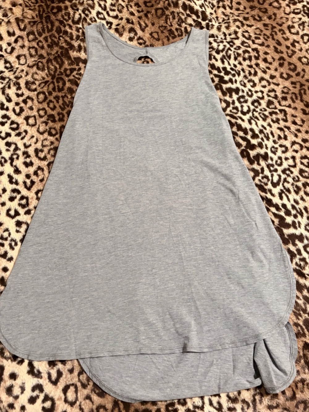 Light Gray Sleeveless Swing Cozy Soft Athleisure Tank Top